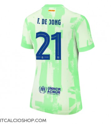 Barcelona Frenkie de Jong #21 Terza Maglia Femmina 2024-25 Manica Corta
